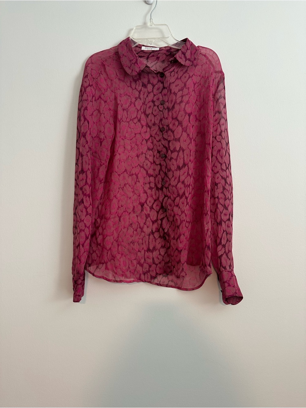 equipment pink animal print blouse